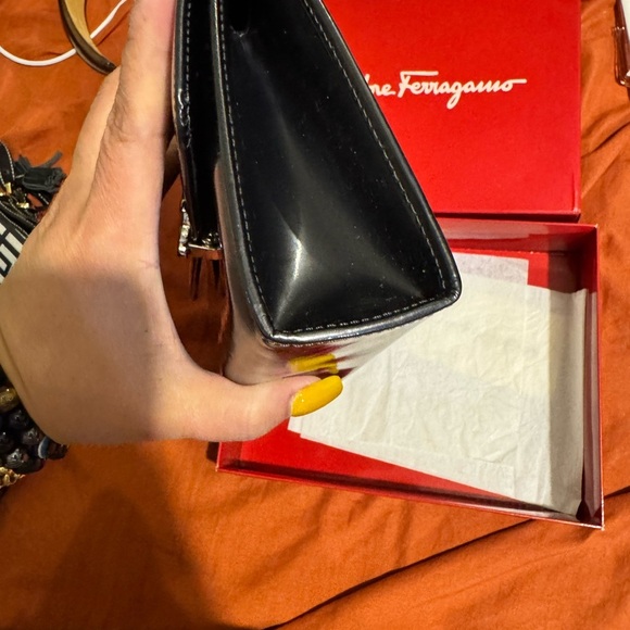 Salvatore Ferragamo Black Leather Clutch - Picture 2 of 6